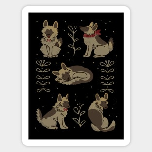 German Shepherd Puppies Sticker